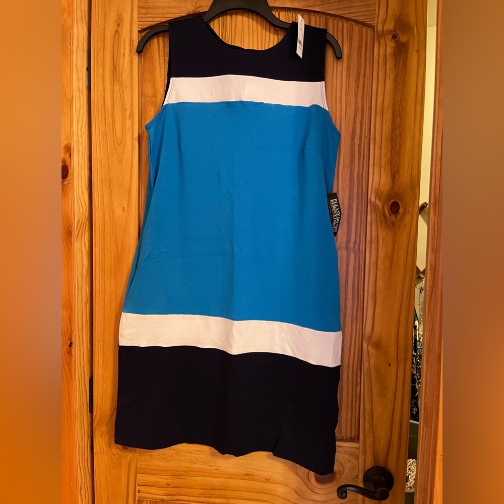 NWT New York and Company blue and white tank dress. Size medium
